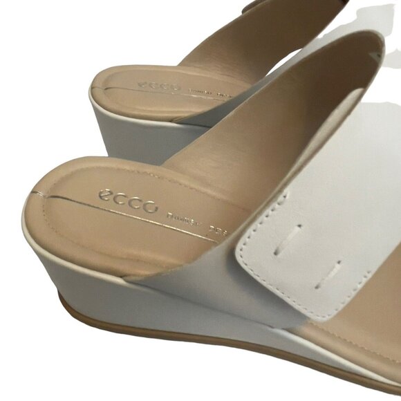 Ecco Shape 35 Wedge Sandal Wms Size 41 (US 10-10.5) Bright White Leather 250103 - Picture 2 of 10